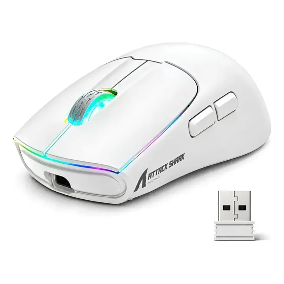Mouse Sem Fio Attack Shark X5rgb Bluetooth 2.4g Recarregável Mouse Sem Fio Attack Shark X5rgb Bluetooth 2.4g Recarregável