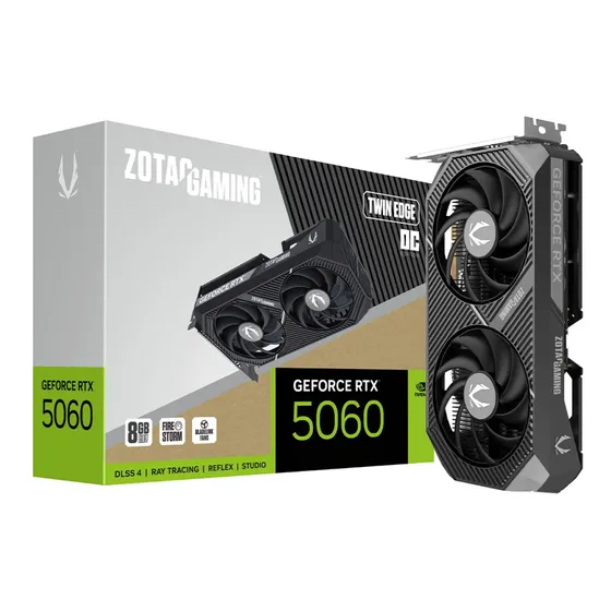 Placa De Vídeo Zotac Rtx 5060 Twin Edge Oc, 8gb, Gddr7