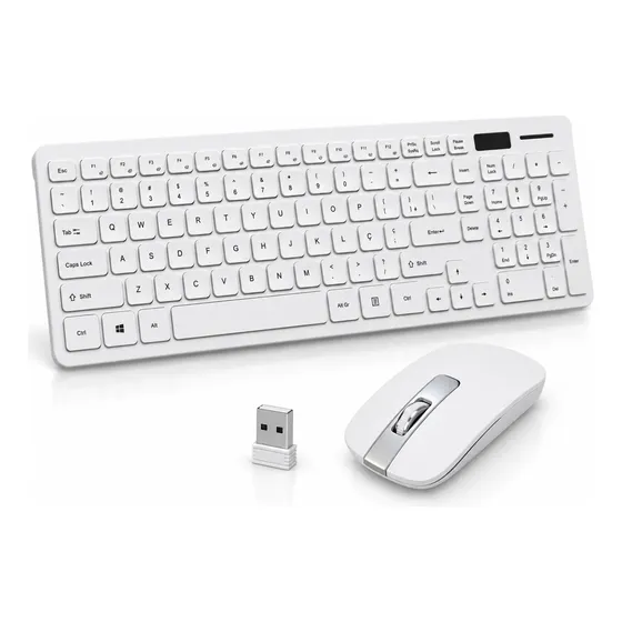 Teclado E Mouse Sem Fio Wireless Bluetooth Slim 2.4 Ghz Kit Teclado E Mouse Sem Fio Wireless Bluetooth Slim 2.4 Ghz Kit