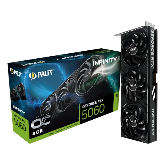 Placa de Vídeo Palit GeForce RTX 5060 8GB GDDR7 4K PCI-E 5.0 Nvidia