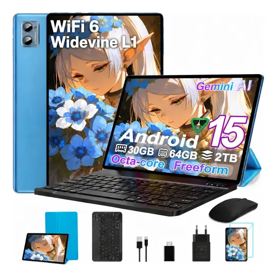 Tablet 10.1 Polegadas Android 15 SUAAT Com Gemini Ai 30 Gb Ram+64 Gb Rom tf 2 Tb,2.4G/5G Wi-fi,Octa-core 2.0 Ghz,6000 mAh,Controlo parental,Widevine L1,BT 5.0,com Capa Teclado E Mouse Tablet 10.1 Polegadas Android 15 SUAAT Com Gemini Ai 30 Gb Ram+64 Gb Rom tf 2 Tb,2.4G/5G Wi-fi,Octa-core 2.0 Ghz,6000 mAh,Controlo parental,Widevine L1,BT 5.0,com Capa Teclado E Mouse