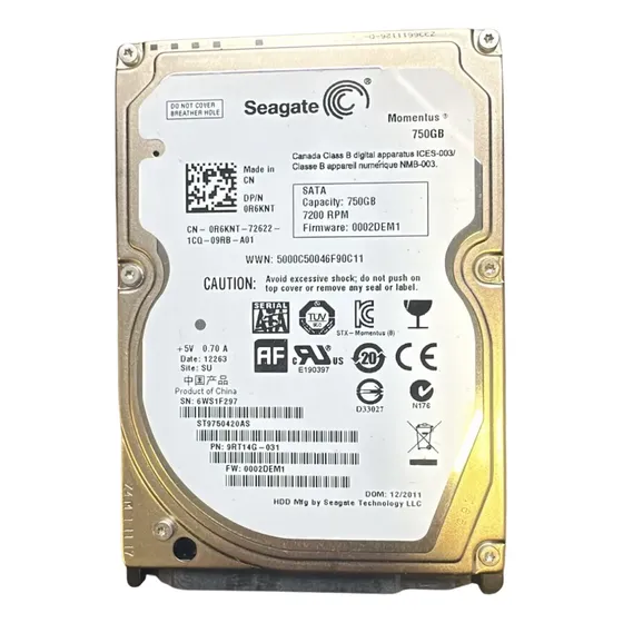 Hd Seagate Momentus 750 Gb Sata (Recondicionado)