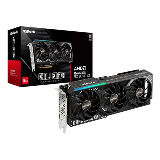 Placa De Vídeo Asrock Radeon Rx 9070 Xt Challenger 16gb Placa De Vídeo Asrock Radeon Rx 9070 Xt Challenger 16gb