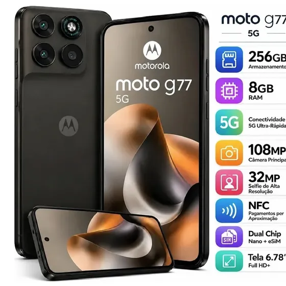Smartphone Motorola Moto G77 5g 256gb 8gb Ram