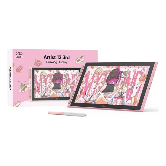 Mesa Digitalizadora Display Xppen Artist 12 3a Geração Rosa