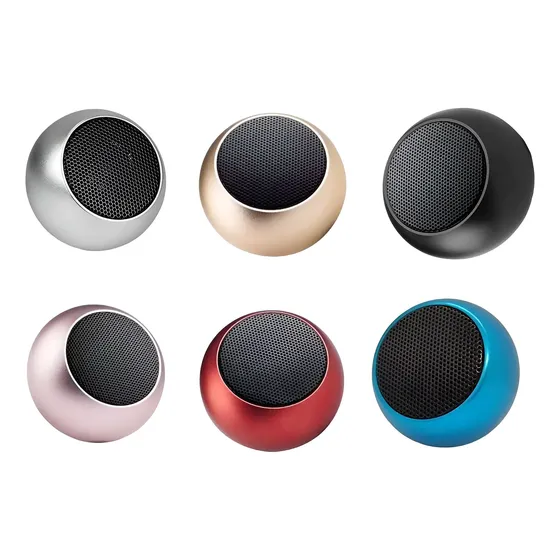Caixinha Som Bluetooth Tws Metal Redonda Mini Speaker 3w