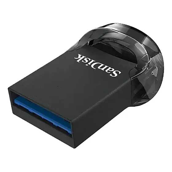 Pendrive Sandisk Ultra Fit 64gb Usb 3.0 130mb/s Preto Lisa
