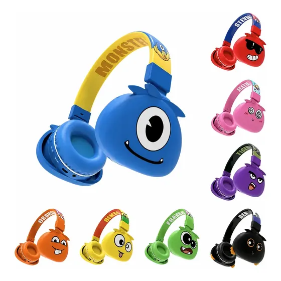 Fone De Ouvido Bluetooth Infantil Monstrinhos Sem Fio Kids