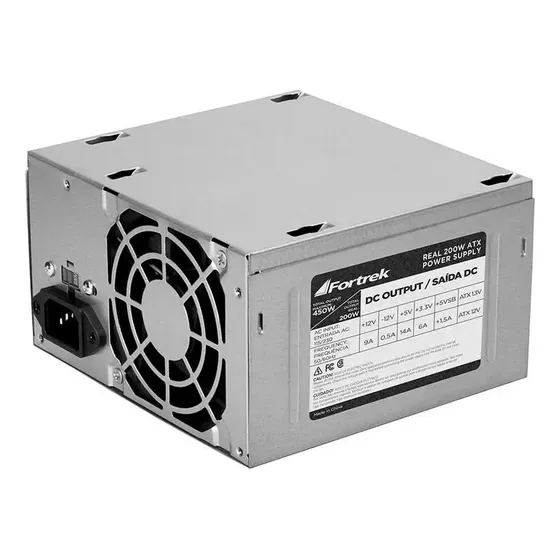Fonte Atx 200w Rms Sem Cabo 20+4p - Fortrek