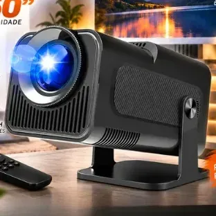 Projetor Portátil VLX HY320 Mini Smart TV Android 11 Wi-Fi 6 e Bluetooth com Resolução 4K Full HD