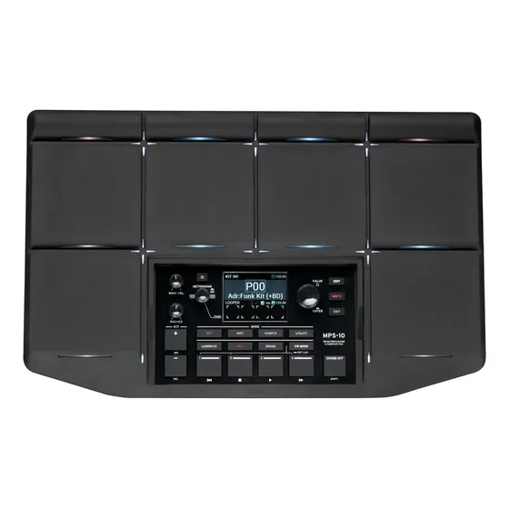 Percussão Bateria Eletronica Sample Pad Korg Mps-10 Preto