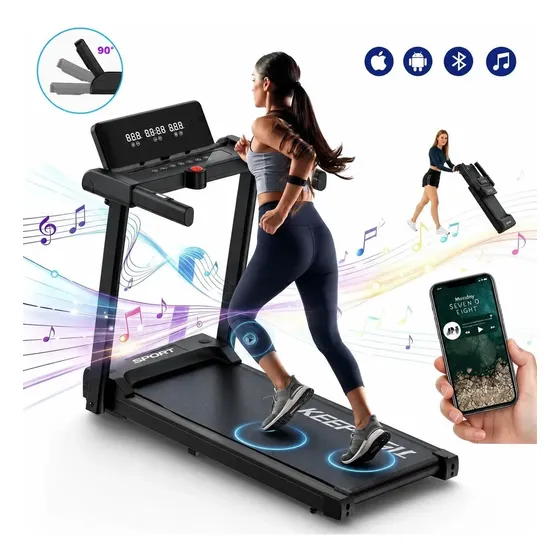 Esteira Eletrica Ergometrica Keepvital 12km/h Bivolt Preto