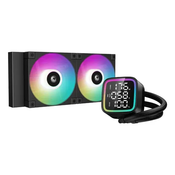 Water Cooler 240mm Deepcool Ld240 Com Display Digital Preto