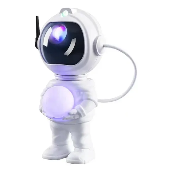 Projetor Astronauta Galáxia Usb Luz Noturna