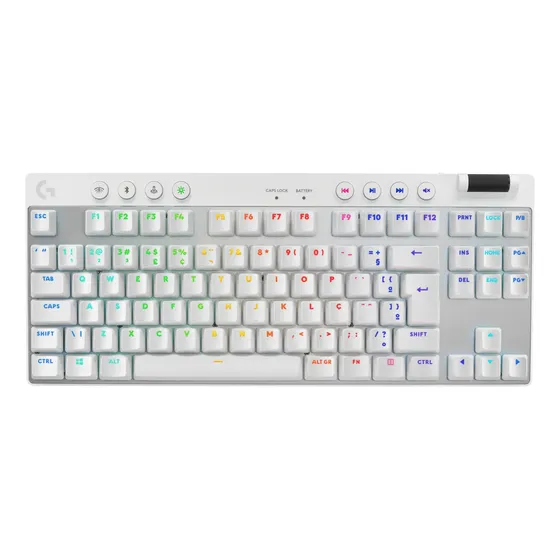Teclado Mecânico Gamer Sem Fio Pro X Tkl Branco Logitech G