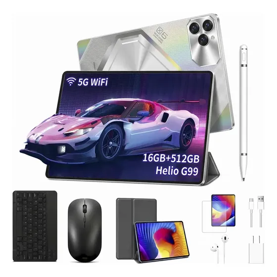 Tablet Android Zeeno Pad 6 Pro 512GB 16GB RAM Tela 11.6" Bateria 8800mAh Android 15 Com Caneta Teclado e Mouse