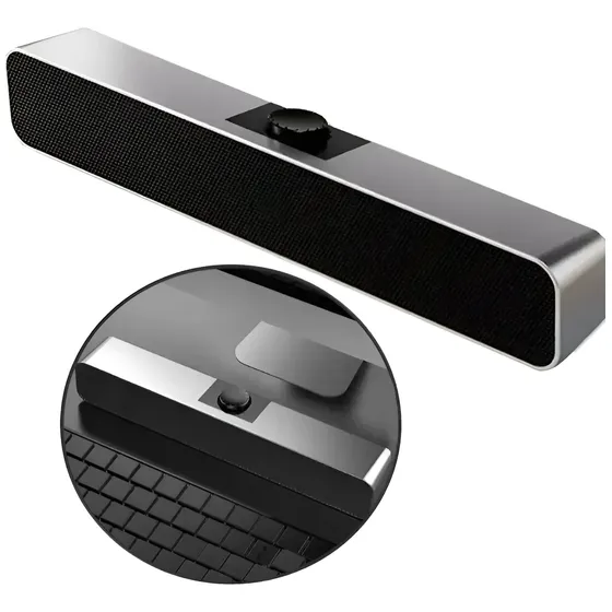 Mini Soundbar Caixa De Som Com Fio Potente Pc Notebook 4512