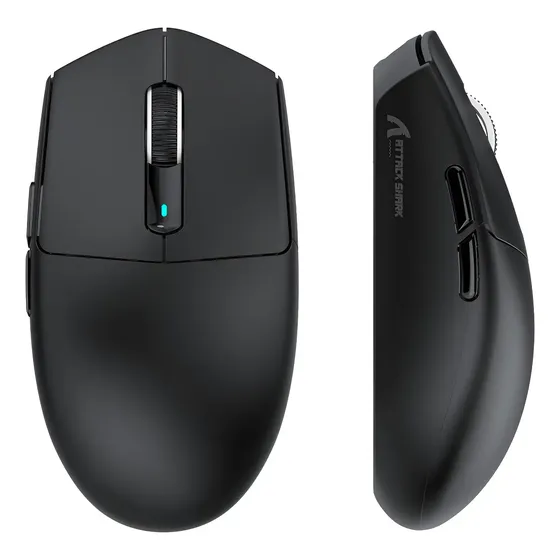 Attack Shark G3 Mouse Gamer Sem Fio 59g Tri-mode Preto Cor Branco