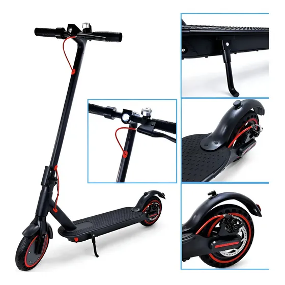 Patinete Elétrico New Speed Dobrável Premium Bluetooth Preto com Autonomia de 30 km