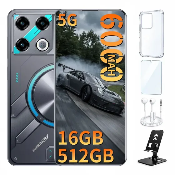 Smartphone Gt20 Pro 512gb 16gb ram Celular, Câmera 64 Mp, Tela de 6,78 polegadas, Bateria De 6000mah, Dual SIM preto