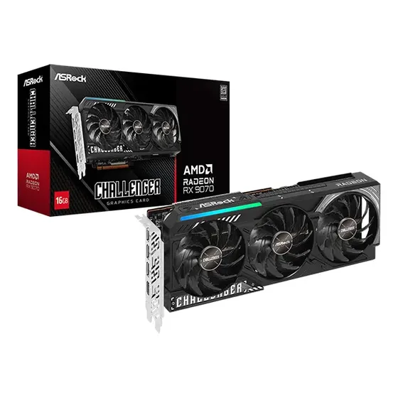 Placa De Vídeo Amd Radeon Rx 9070 Asrock Challenger 16gb /