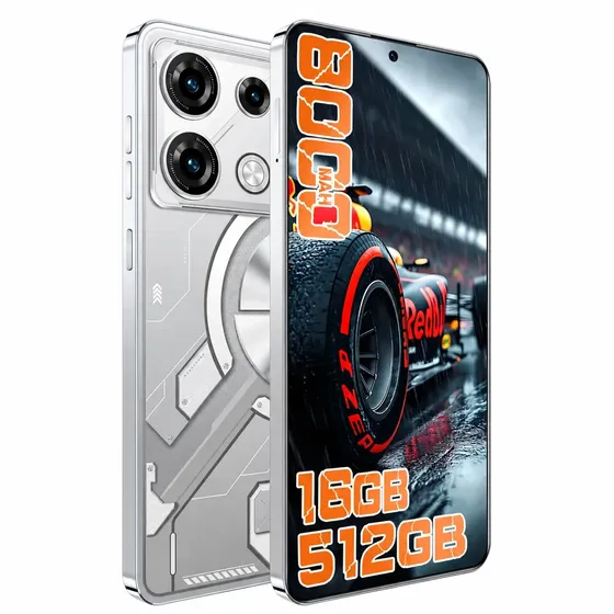 Smartphone Gt 10 Pro 5G, Dimensity 9200, 16 Gb Ram 512 Gb Rom, Tela 6,82" 3840*2160, Bateria Gigante de 8000mAh, Android 16, Câmera 32 Mp + 108 Mp