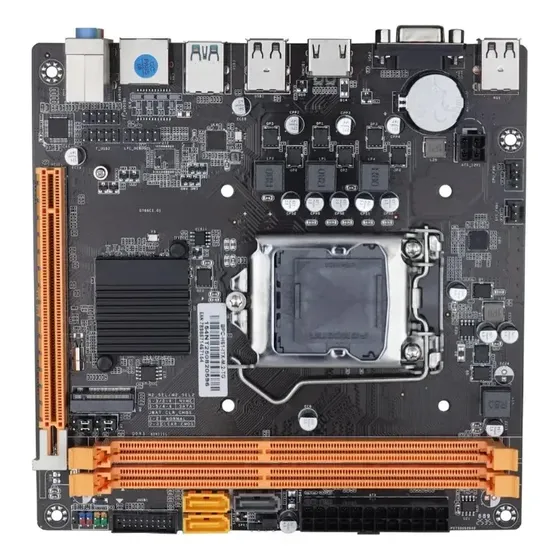 Placa-mãe H61 Lga 1155 Mini Itx Ddr3 Nvme Vga Hdmi Preto