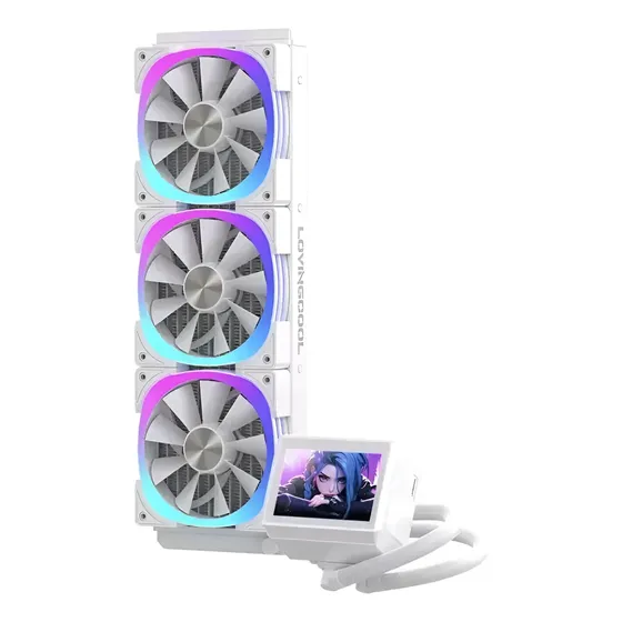 Water Cooler Gamer 360mm Rgb Tela Display Branco