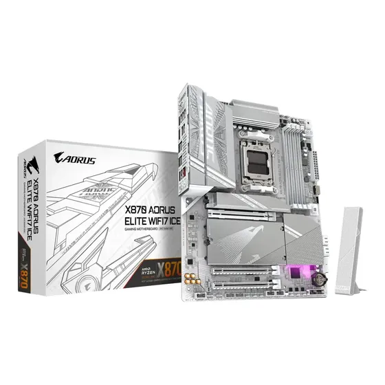 Placa-mãe Gigabyte X870 Aorus Elite Wifi7 Ice Am5 Ddr5