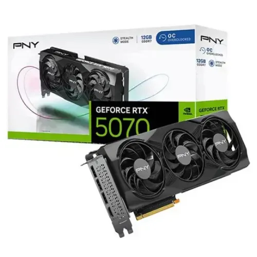 Placa De Vídeo Pny Nvidia Geforce Rtx 5070 Oc, 12gb, Gddr7,