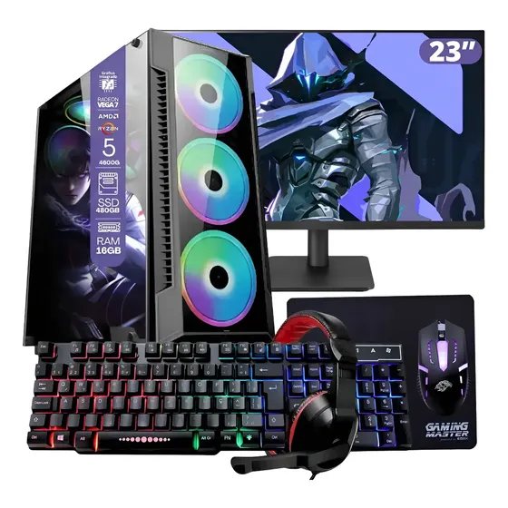 Pc Gamer Amd Ryzen 5 5600g 16gb 480gb Radeon Vega 7
