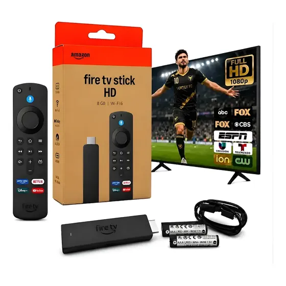 Stick Amazon Fire Tv Full Hd Com Alexa E Controle Preto