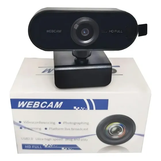 Webcam Mini Câmera Full Hd 1080 Usb De Visão 360º Microfone
