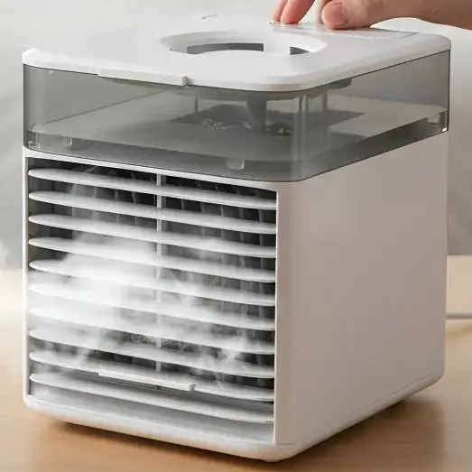 Mini Ar Condicionado Umidificador E Ventilador Portátil Leds