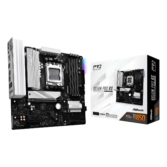 Placa Mãe Asrock B850m Pro Rs Am5 4xddr5 Chipset B850 Matx