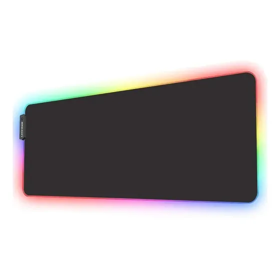 Mouse Pad Luxcoms RGB de borracha e tecido estendido 30cm x 80cm x 4mm preto