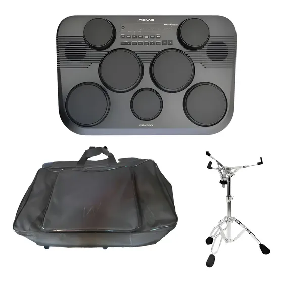 Bateria Eletrônica Portátil Roland Revas Pb350+capa +estante