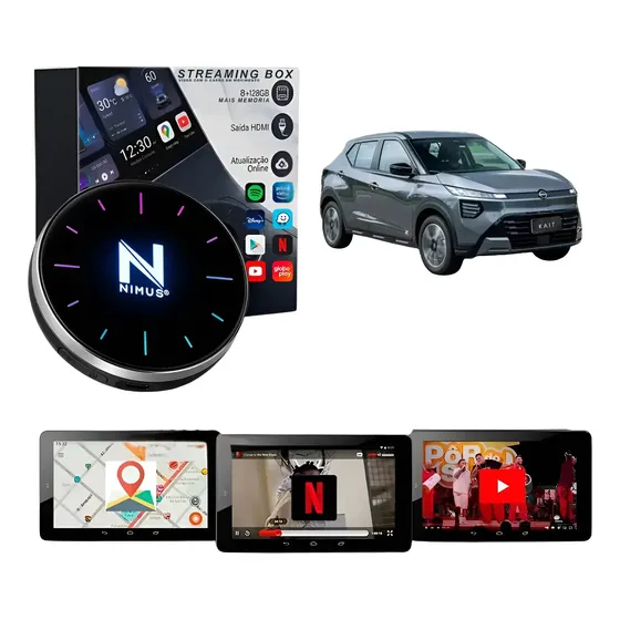 Streaming Box Nissan Kait Desbloqueio Multimídia 128gb 4g S