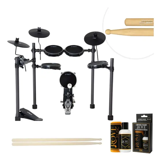 Kit Bateria Eletronica D-tech Nexus Igreja Estudio Palco