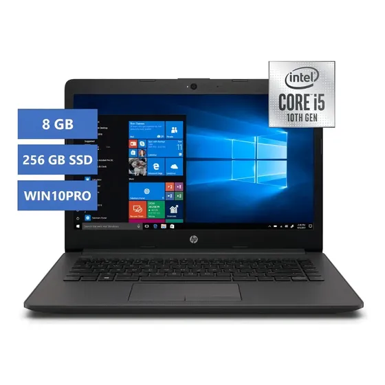 Portátil Hp 240 G7 Core I5 1035g 8gb 256gb Ssd Win10pro Cor Preto - Aceitável (Recondicionado)
