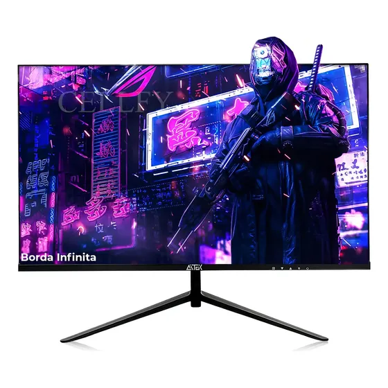 Monitor Gamer Aitek com tela de 21.5" 60Hz e resolução Full HD