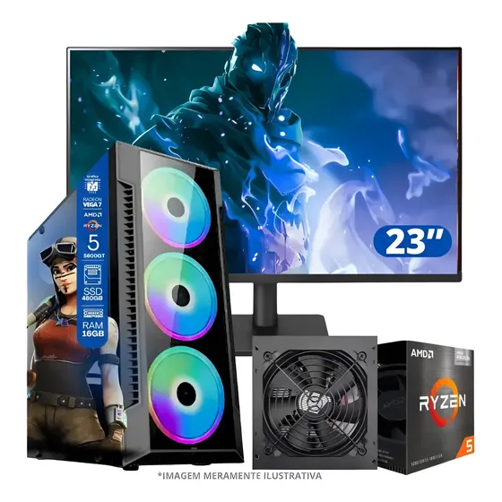 Pc Gamer Amd Ryzen 5 5600gt, 16gb Ram, Vega 7, Ssd 480gb
