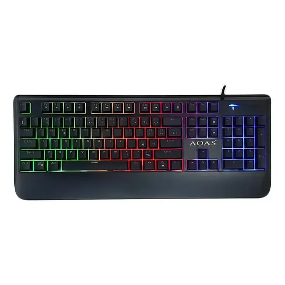 Teclado Mecânico Gamer Aoas M-700 Rgb Switch Blue Abnt Preto Português Brasil