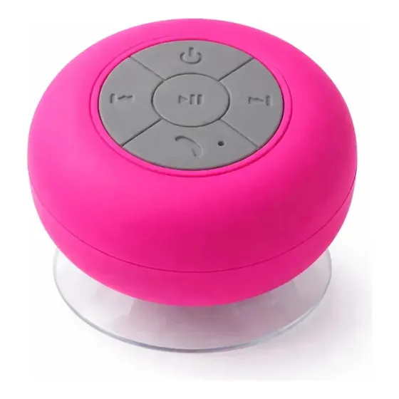 Caixa de Som Portátil Bluetooth Rosa, À Prova D'Água com Ventosa Caixa de Som Portátil Bluetooth Rosa, À Prova D'Água com Ventosa