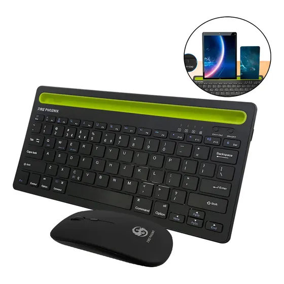 Kit Teclado + Mouse Bluetooth Sem Fio Recarregável Bk-8089
