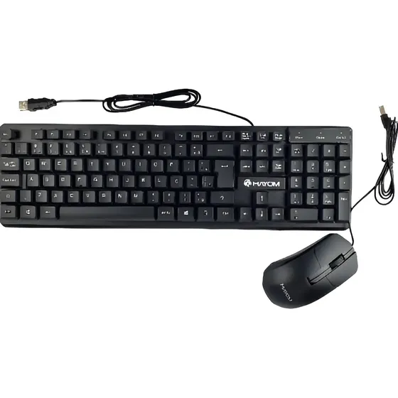 Kit Teclado e Mouse Office Hayom TC3225 800DPI ABNT2 Ergonômico USB Preto Kit Teclado e Mouse Office Hayom TC3225 800DPI ABNT2 Ergonômico USB Preto