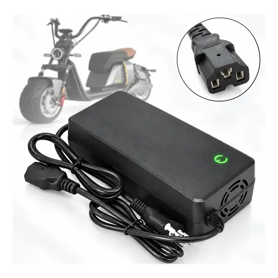 Carregador De Scooter 54.6v 3afonte De Moto Elétrica Bivolt