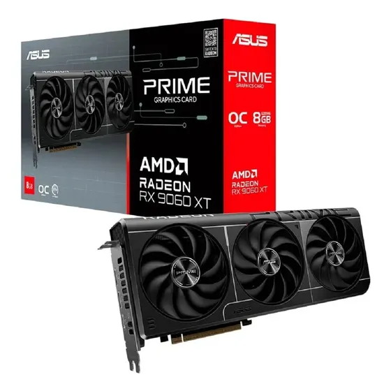 Placa De Vídeo Asus Prime Rx 9060 Xt Oc 8gb Amd Radeon Gddr6 Placa De Vídeo Asus Prime Rx 9060 Xt Oc 8gb Amd Radeon Gddr6