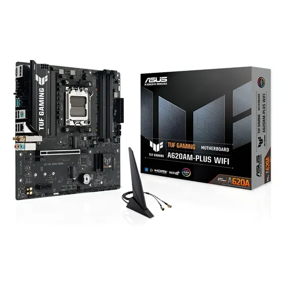 Placa-mãe Asus Tuf Gaming A620am-plus Wifi Preta Placa-mãe Asus Tuf Gaming A620am-plus Wifi Preta