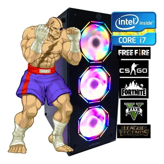 Pc Gamer Intel Core I7 16gb Ddr3 Ssd 240gb Fonte 750w